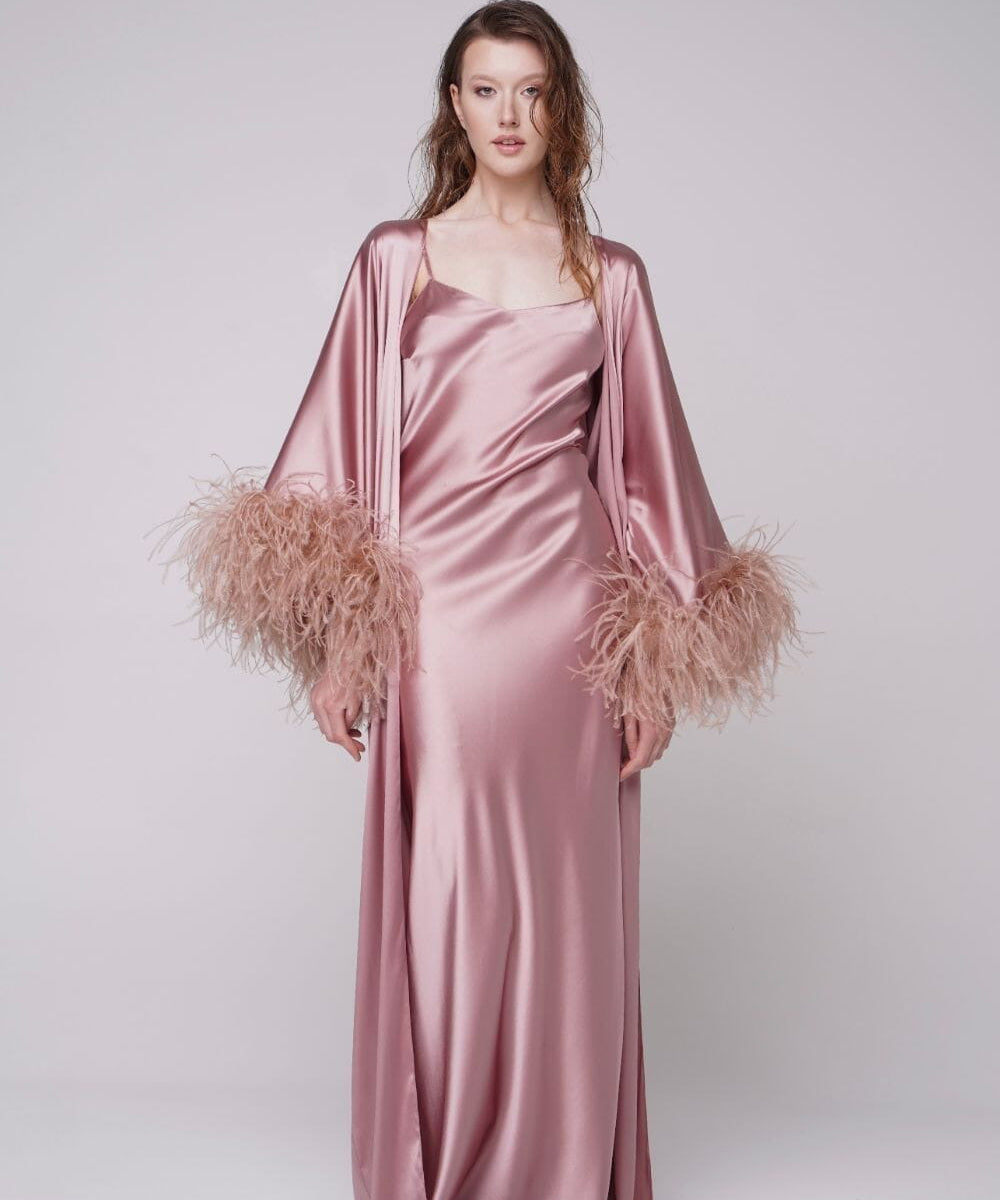  Blush Silk Thalassic Robe Amoralle