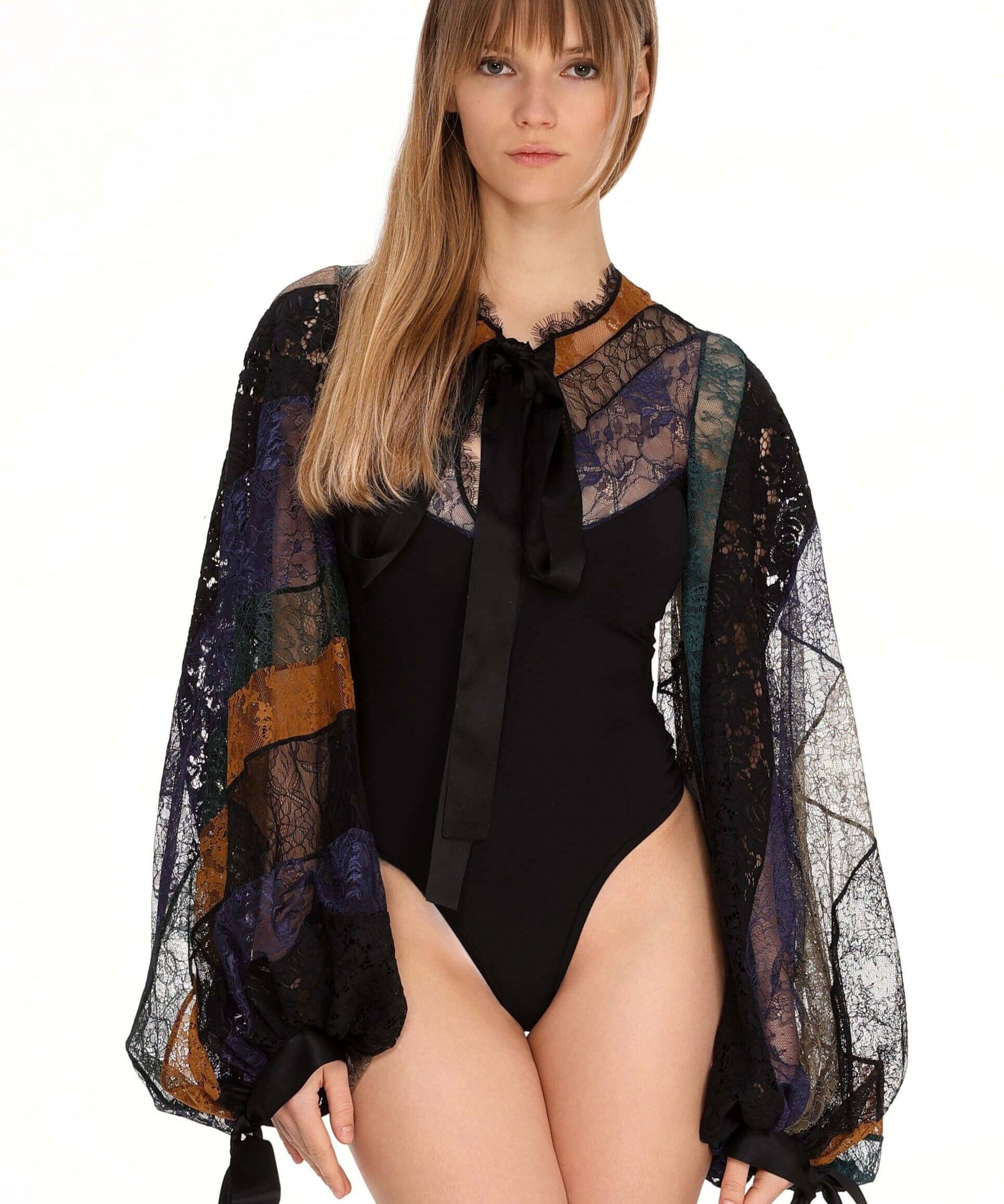  Bodysuit with Balloon Sleeves Product Amoralle