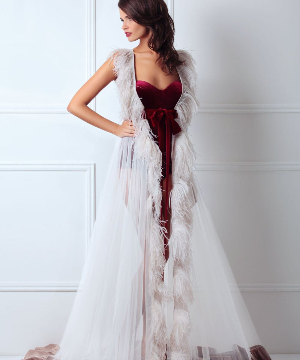  Luxury Feather Gown Product Amoralle