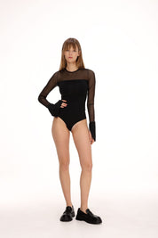  Mesh Sleeve Bodysuit Product Amoralle