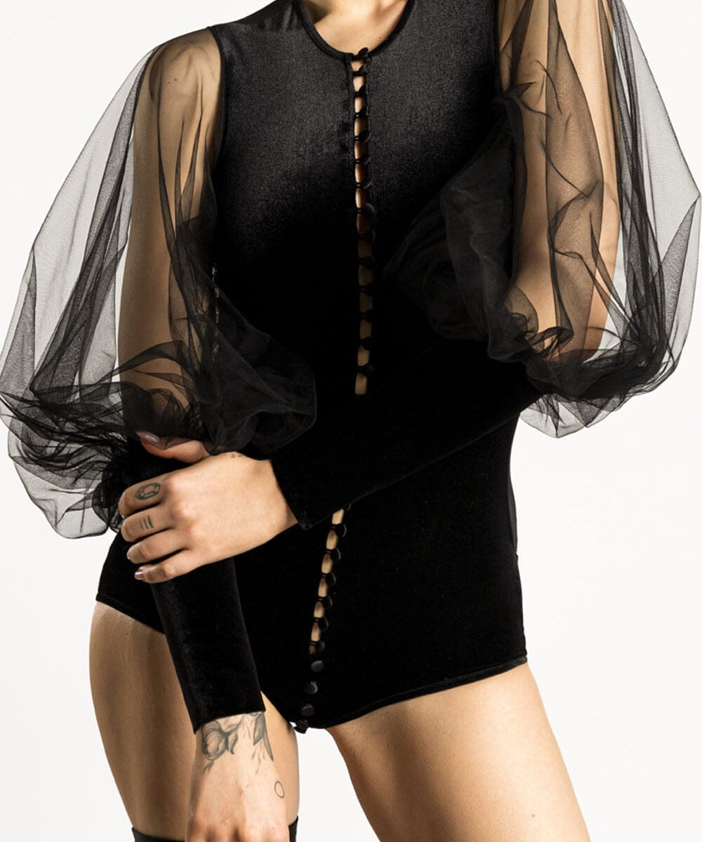  Diamond Velvet Bodysuit Black Product Amoralle
