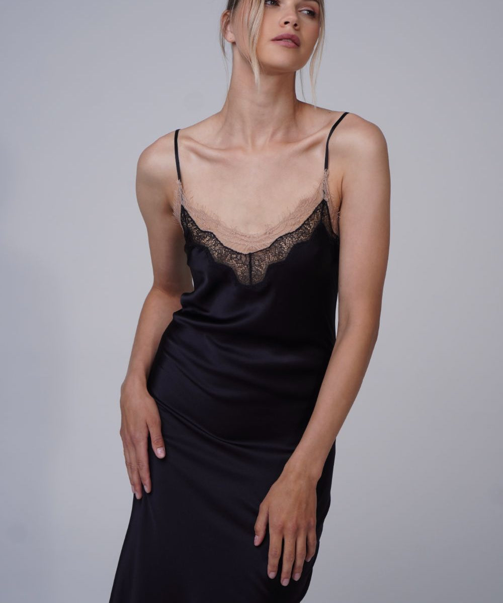  Moon River Silk Slip Black Product SIA Glamoralle