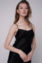  Silk Light Elysian Mini Slip Black Product SIA Glamoralle